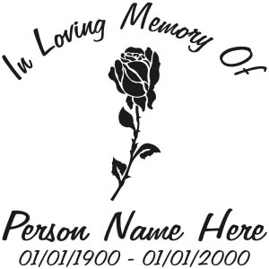 In Memory Vinyl Sticker No.102b